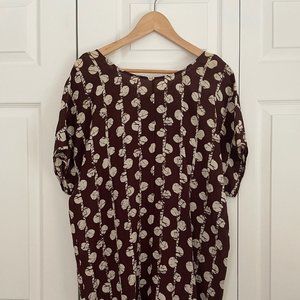Madewell Maroon Patterned Dress